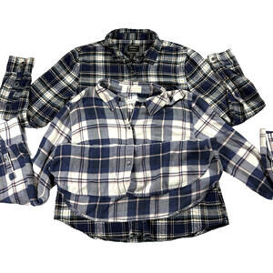 Treasure Bond Flannel Shirts Womens XS/S Plaid Grunge Streetwear Y2K Lot2 Retro!